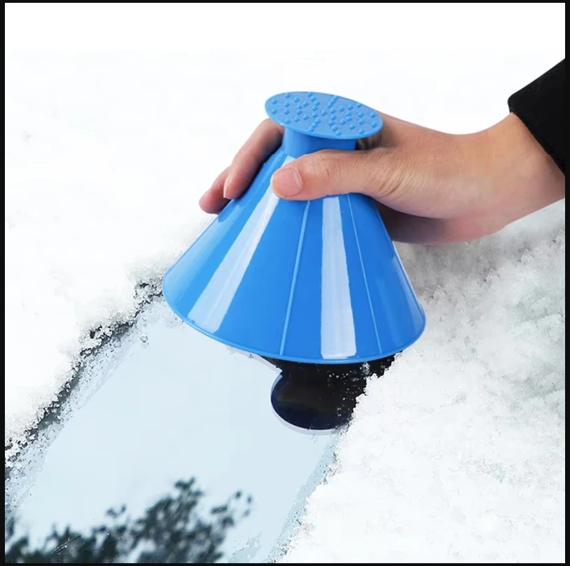 Car Window Windshield Magic Ice Scraper Oil Funnel Snow Remover Shovels Deicer Cone Tool Scraping Winter Accessories