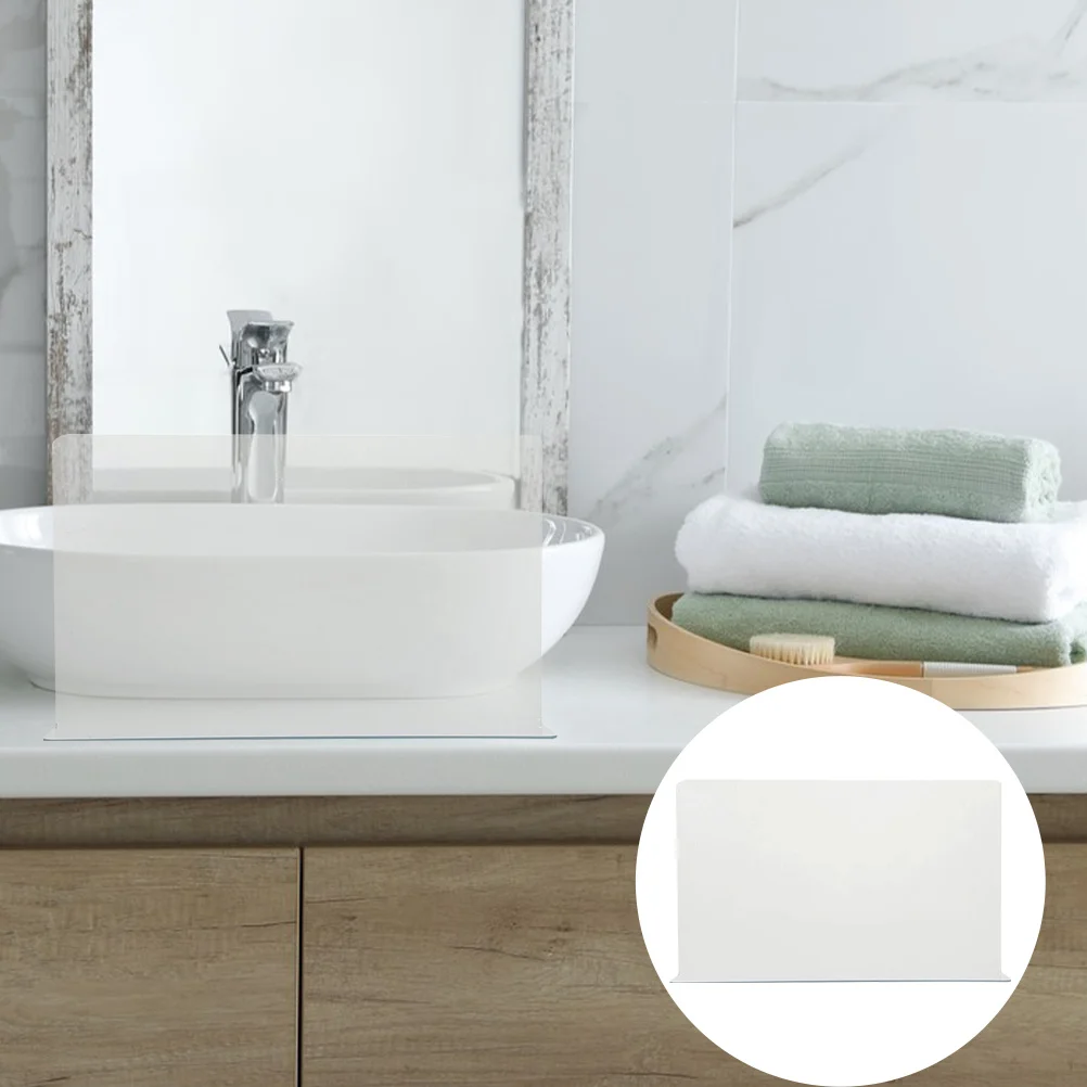 

2pcs Clear Bathtub Splash Guard Transparent Waterproof Bathroom Sink Water Barrier For Kitchen Toilet Shower Tub Corner