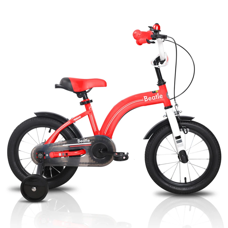 JOYSTAR Beetle kinderfiets 14 16 inch kinderfiets voor peuter en kinderen van 2-7 jaar oud, kinderfiets met zijwieltjes