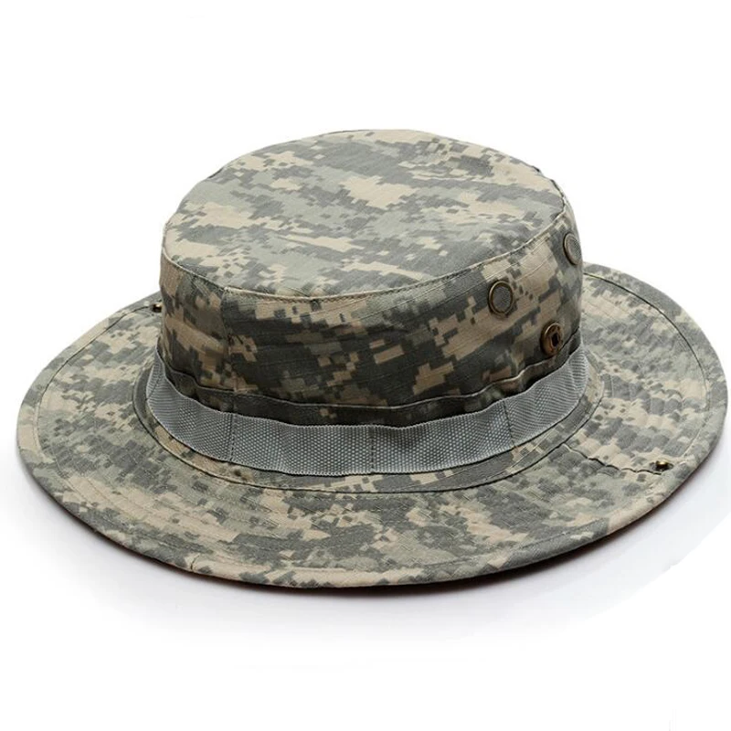 ACU Multicam gorra táctica de camuflaje Boonie sombrero de cubo gorras Camo hombres deportes al aire libre gorra de cubo para el sol pesca senderismo caza sombreros