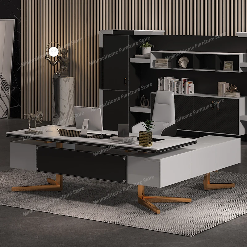 Designer Manager Executive Desk Strong Computer L Shaped Bureaux Office Desks Writing Luxury Mesa Escriotorio Office Furniture