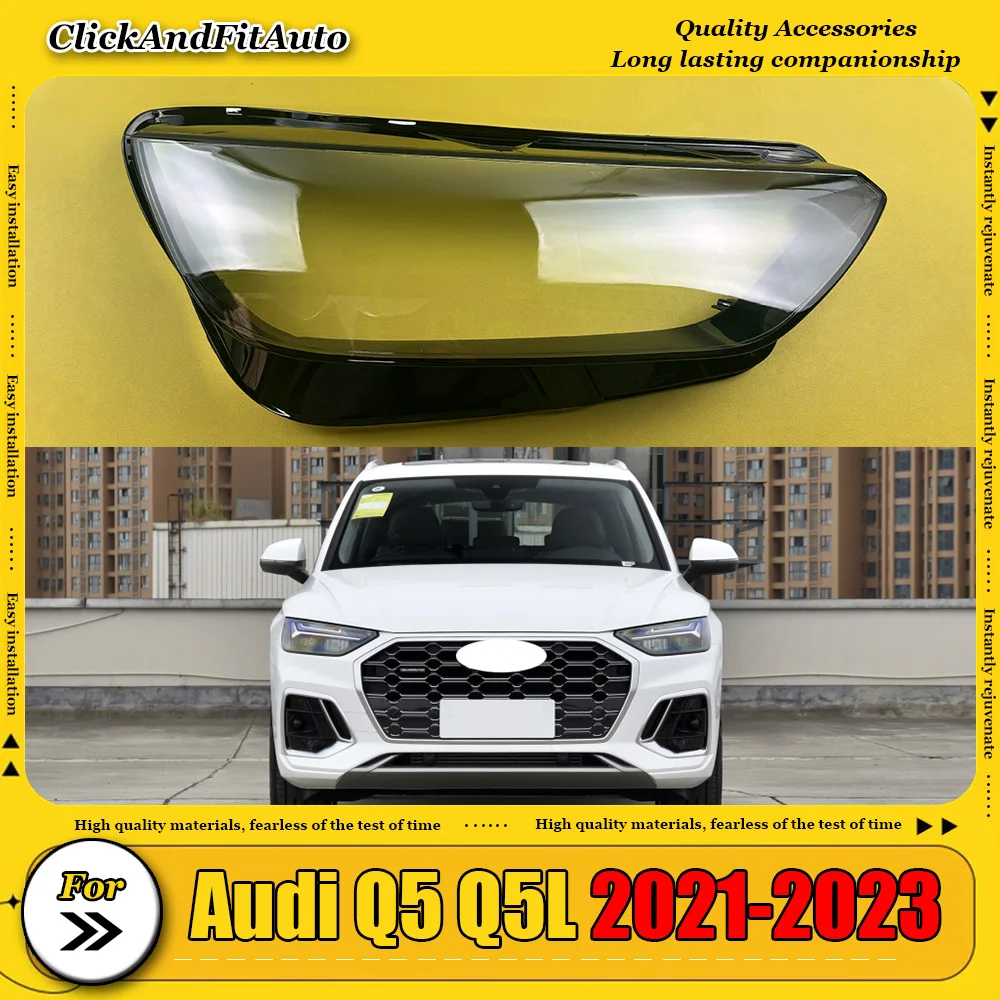 

For Audi Q5 Q5L 2021-2023 Headlamp Cover Transparent Mask Lamp Shade Headlight Shell Lens Replace The Original Lampshade