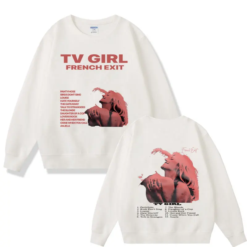 Cults TV Girl French Exit  Graphic Sportswear Unisex Oversized Hip Hop Fashion Sweatshirt Men Women Harajuku Crewneck Pullover