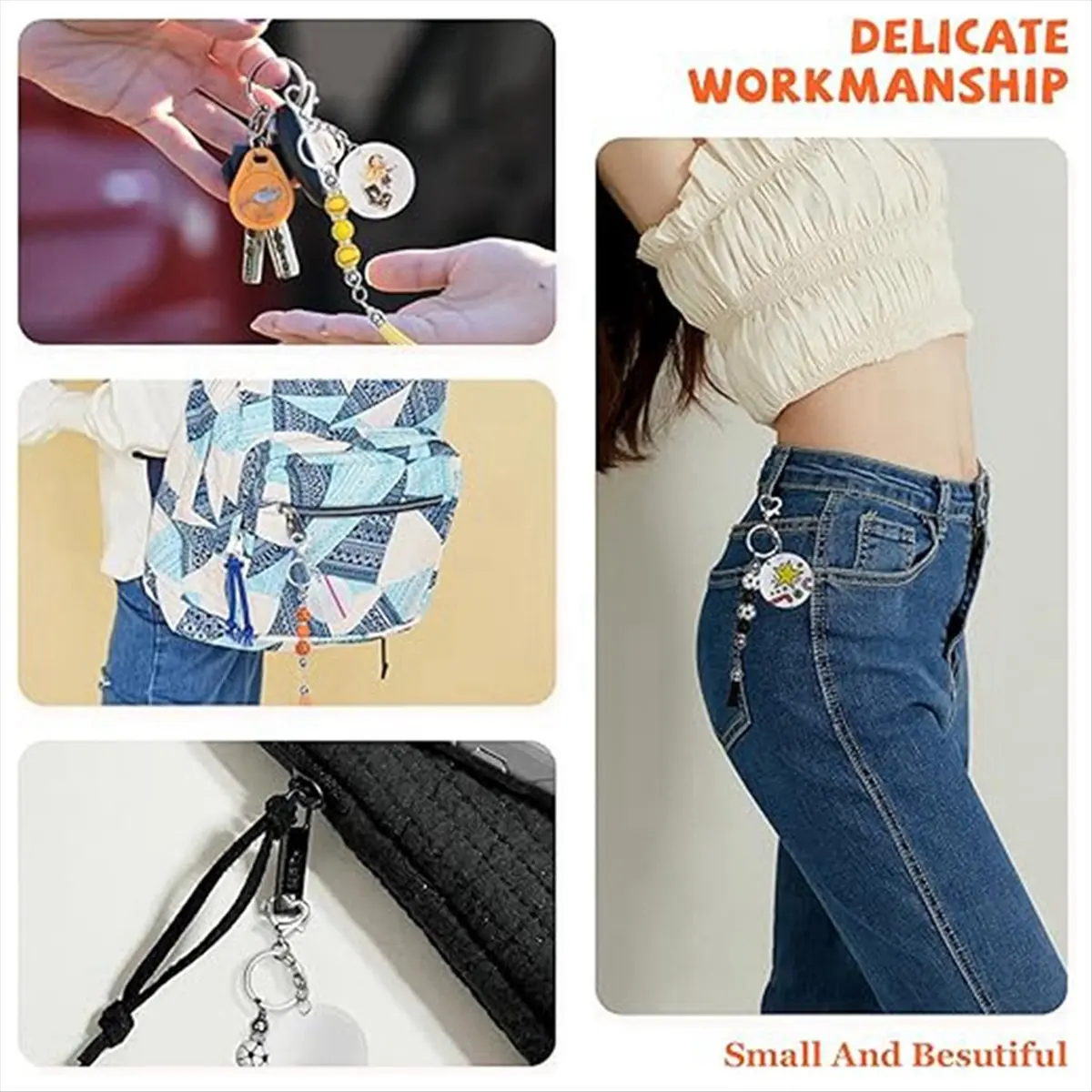 

*ABKM Beadable Keychain Bars for Keychain Making Metal Beaded Keychain for Jewelry Making Gift Pendant DIY Crafts