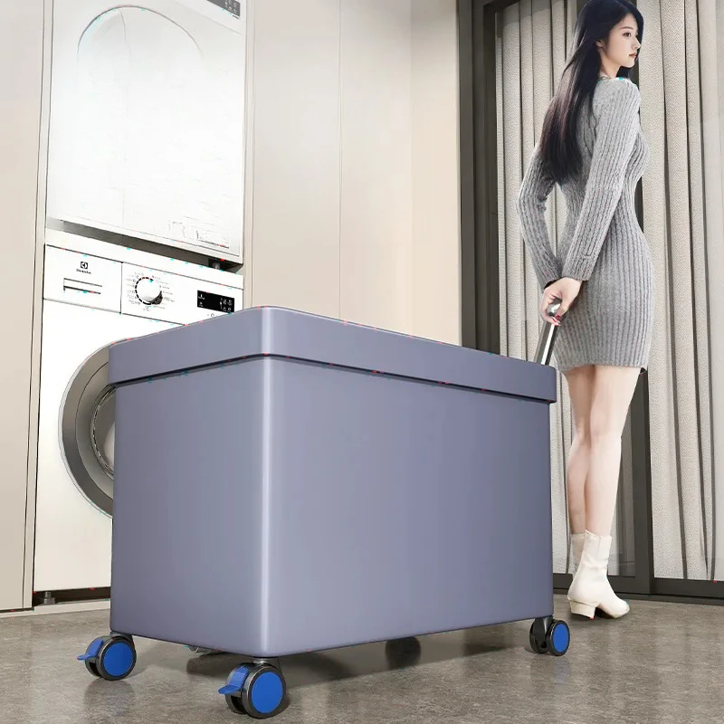 Factory Direct 2026 Rectangle mop bucket household bathroom automatic drainage washing mop bucket 2026 new thickened plastic