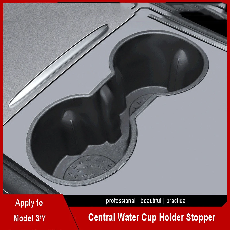 

Model 3/Y Accessories Central Control Water Cup Groove Stopper Ashtray Water Cup Slot Anti Shake Interior For Tesla Model 3/Y