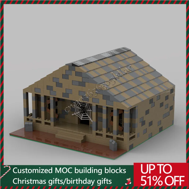 

New 1077 Parts MOC Halloween Series Haunted House Model Building Blocks Bricks Creative Assembly Educational Toy Birthday Gifts