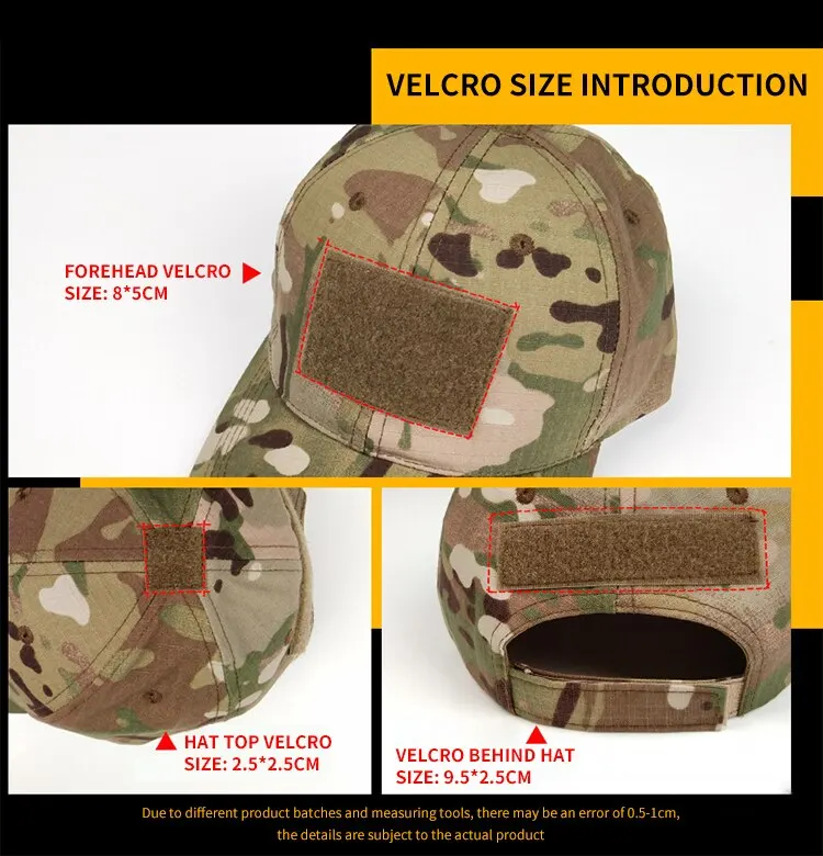 Tarnfarben Herren Baseballkappe Camouflage Sportkappe Verstellbare Hüte zum Angeln Outdoor Coole Sportkappe – Detail 6