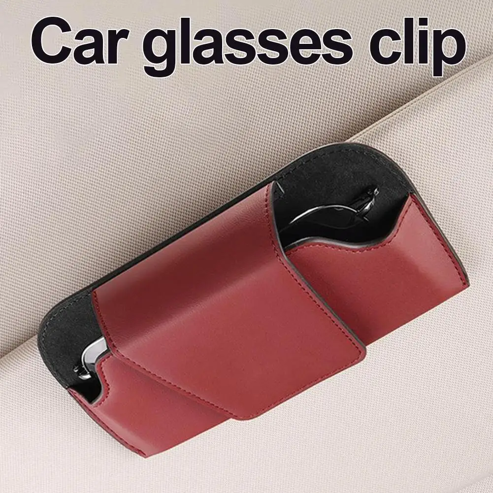 Sunglasses Holder For Car Sun Visor Auto Eyeglasses Storage Case With Hidden Magnetic Closure Protective Glasses Organizer Box