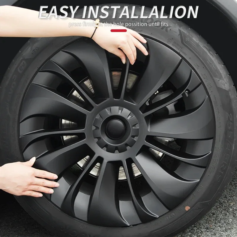 4PCS 19 Inch Hub Cap for Tesla Model Y Performance Replacement Wheel Hubcap Right&Left Wheel Cap Full Rim Cover Accessorie 2024