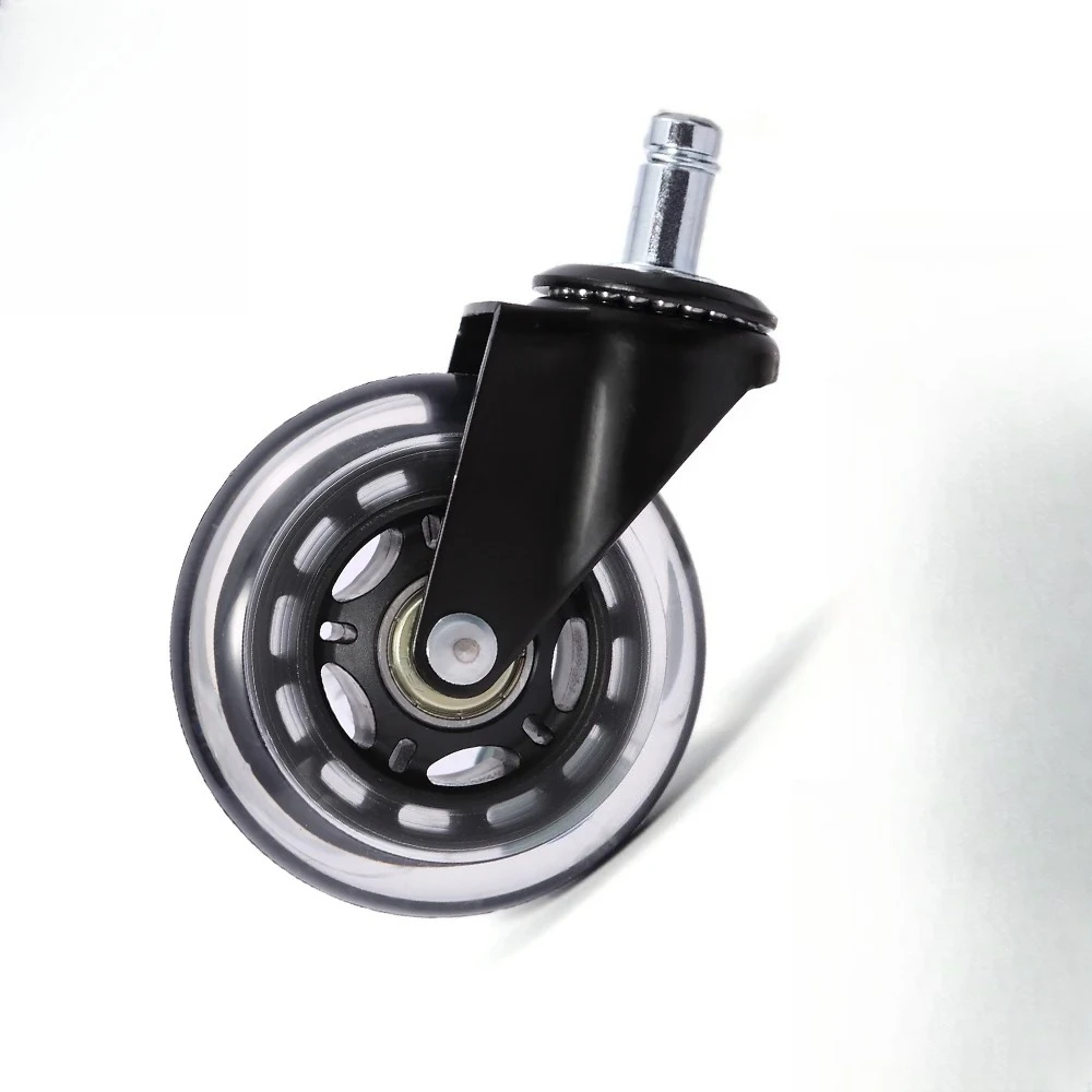 

5PCS 3" Universal Mute Wheel Office Chair Caster Replacement 60KG Casters Rubber Soft Safe Roller Furniture Wheel Hardware