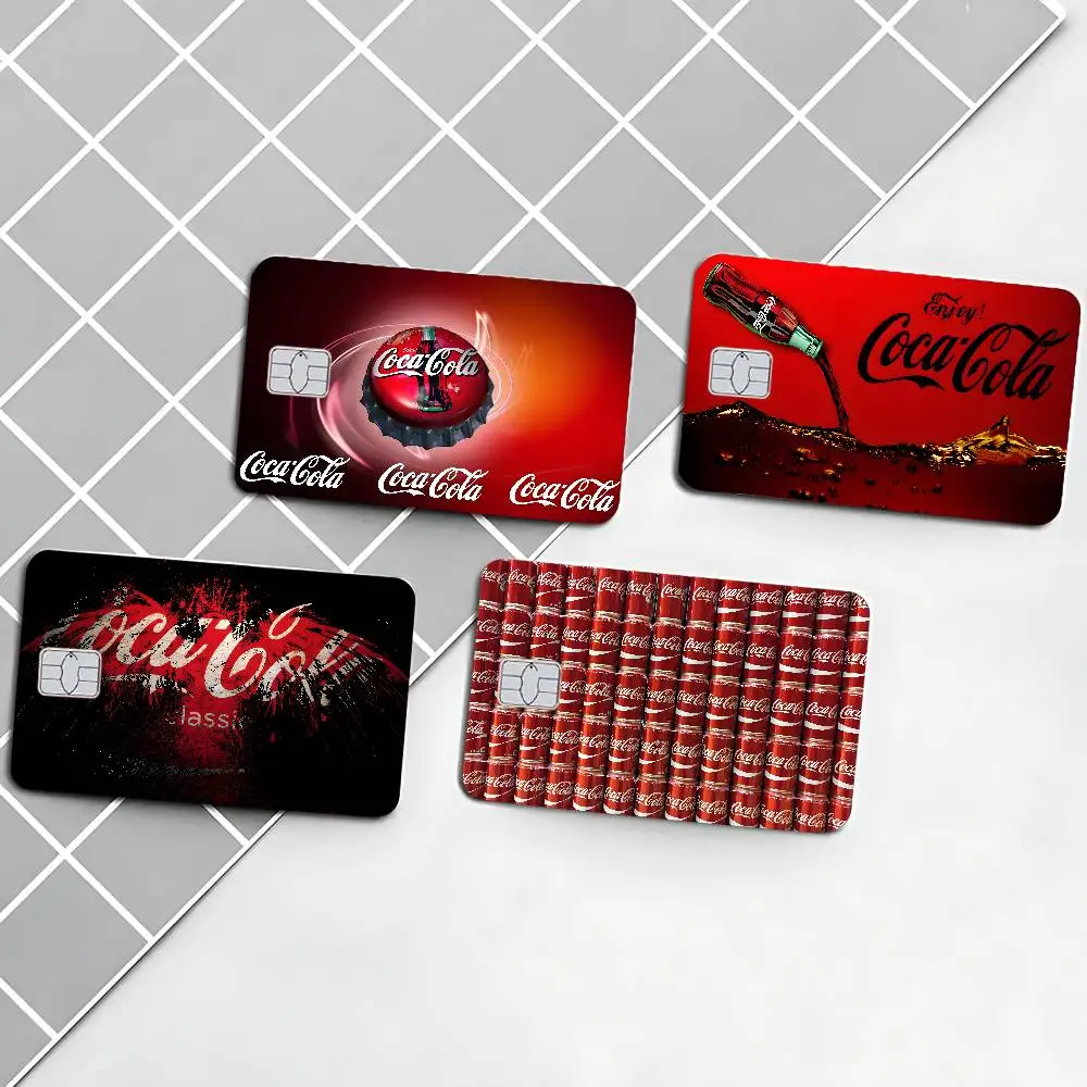 C-COCA Logo C-COLAS Diy pegatina de tarjeta de débito de crédito pegatina de fiesta decoración impermeable tarjeta de Chip pequeño pegatina de piel