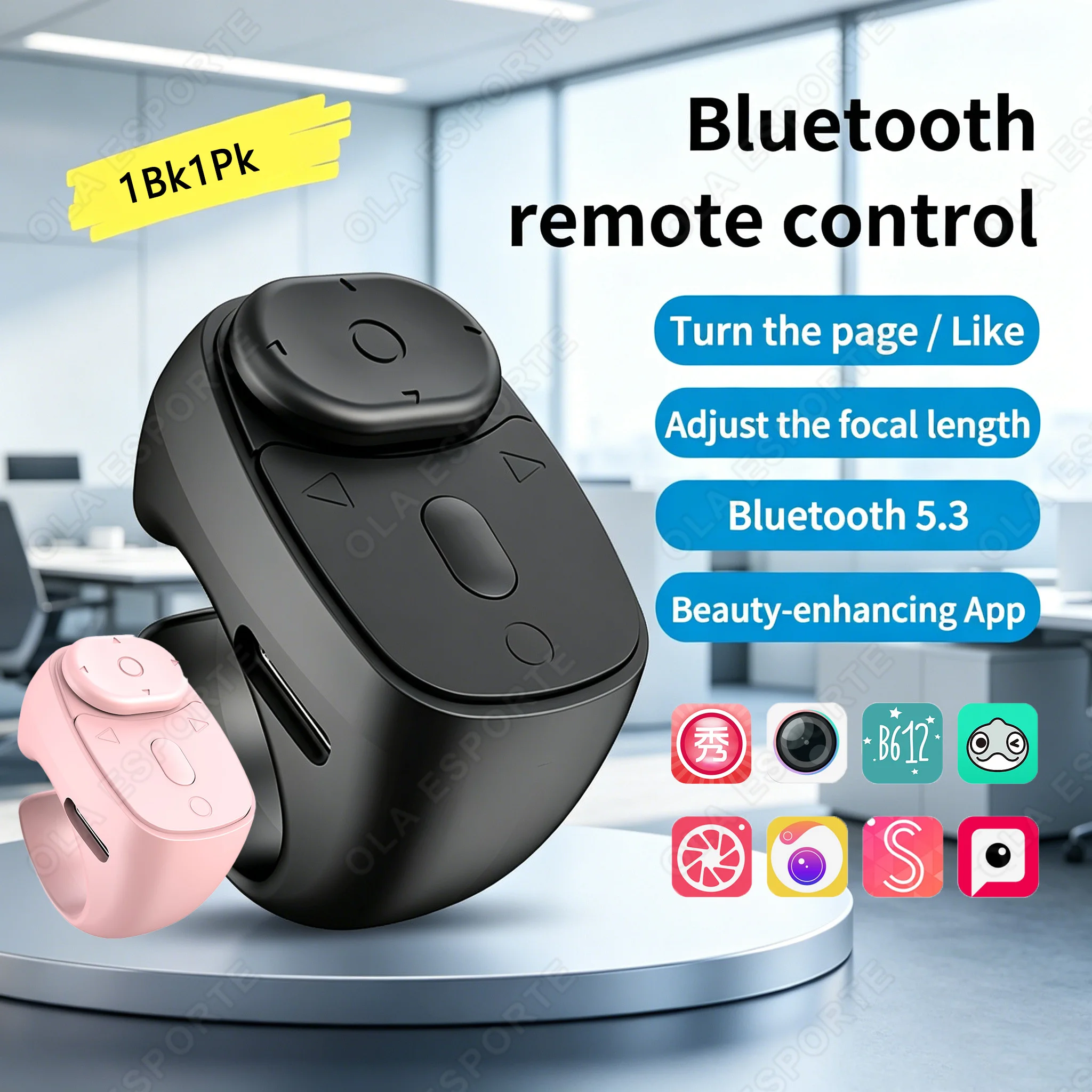 New Remote Control Bluetooth Page Turning Ring, Multifunction Accessory