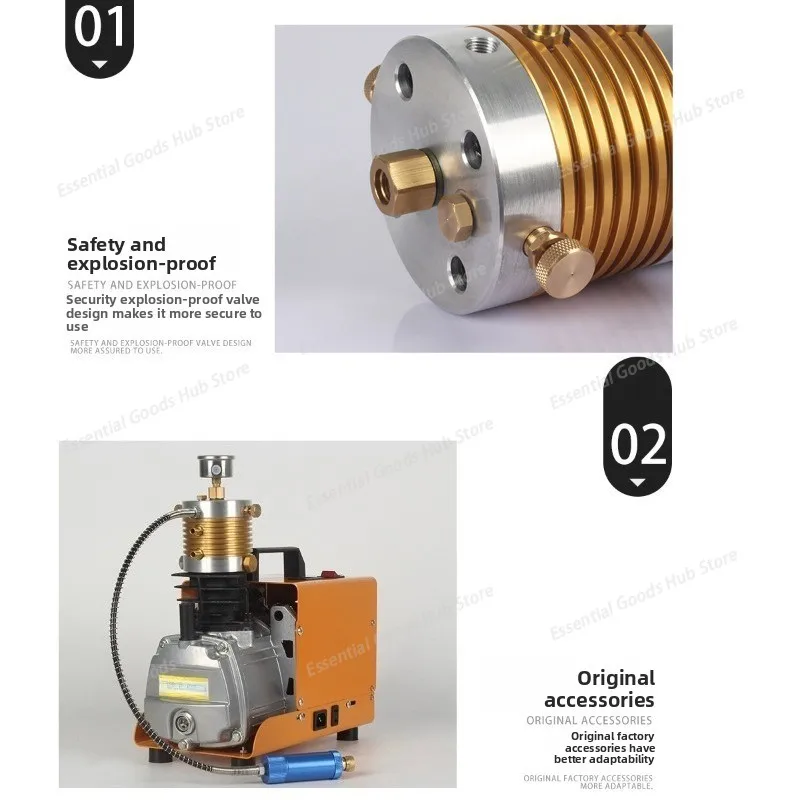 30MPA Single-Cylinder High-Pressure Air Pump Universal Pump Head, 4500PSI Pneumatic Cylinder Head, Original Maintenance Parts