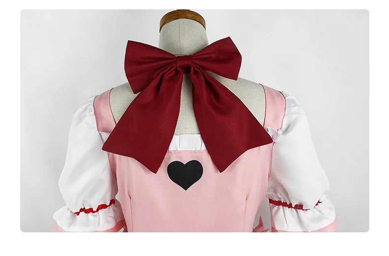 Puella magi madoka magica magisches mädchen kaname madoka cosplay kostüm kurzball kleid mit bow knots cosplay kostüm