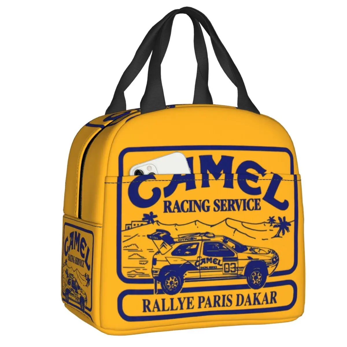 Custom Camel Trophy Insulated Lunch Bags for Women Portable Thermal Cooler Food Lunch Box School