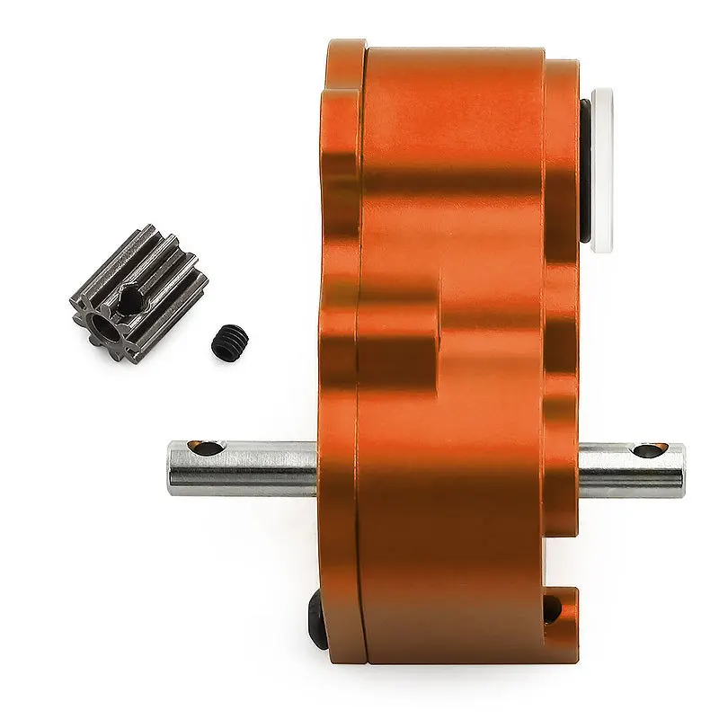 LCG Transmisión de metal liviana D360 para Axial SCX10, caja de cambios de gravedad central baja de aluminio Actualización de ajuste directo para orugas 1/10
