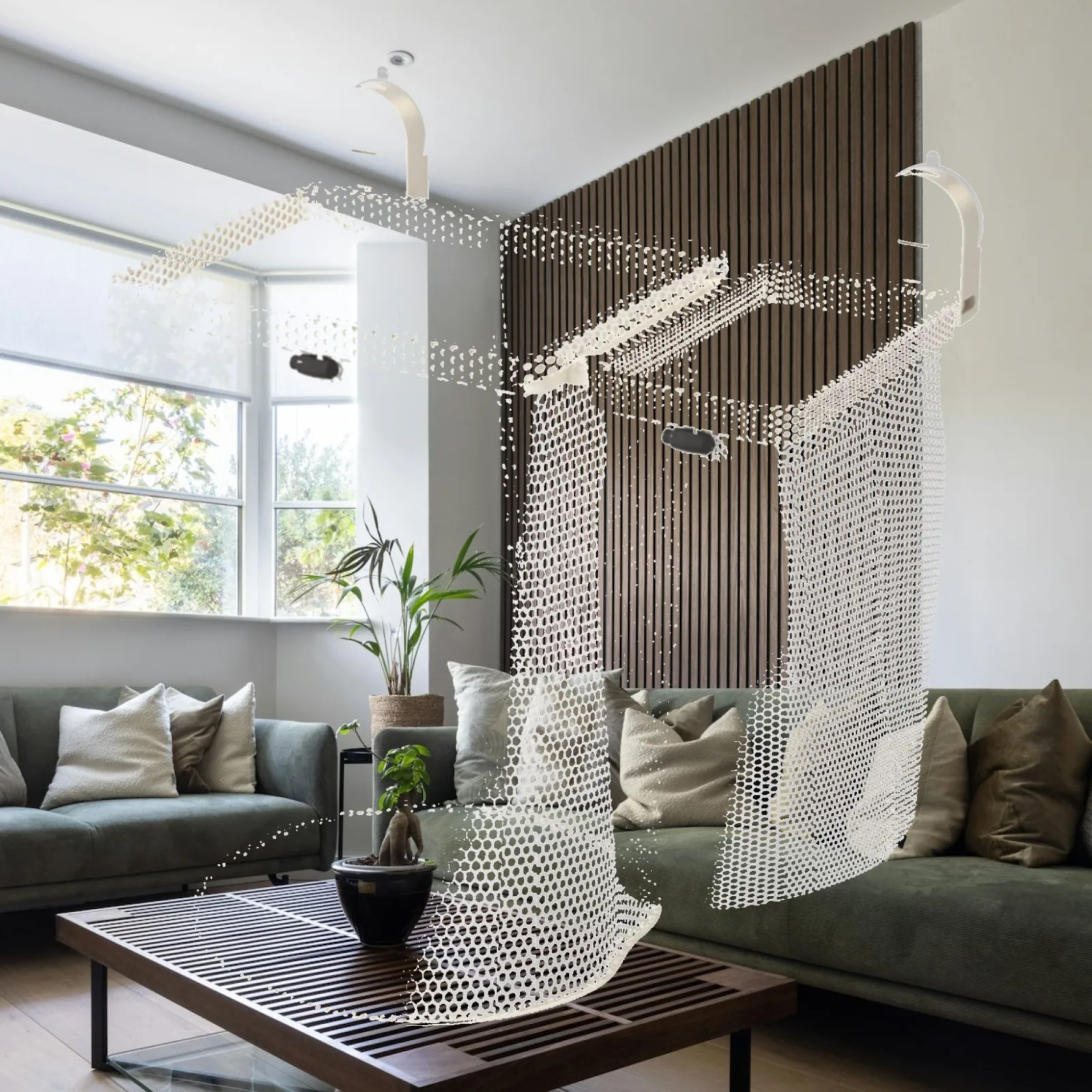Bathroom Laundry Organizer with Double Tier Mesh Baskets and Suction Cup Mount for Compact Wash Room Storage