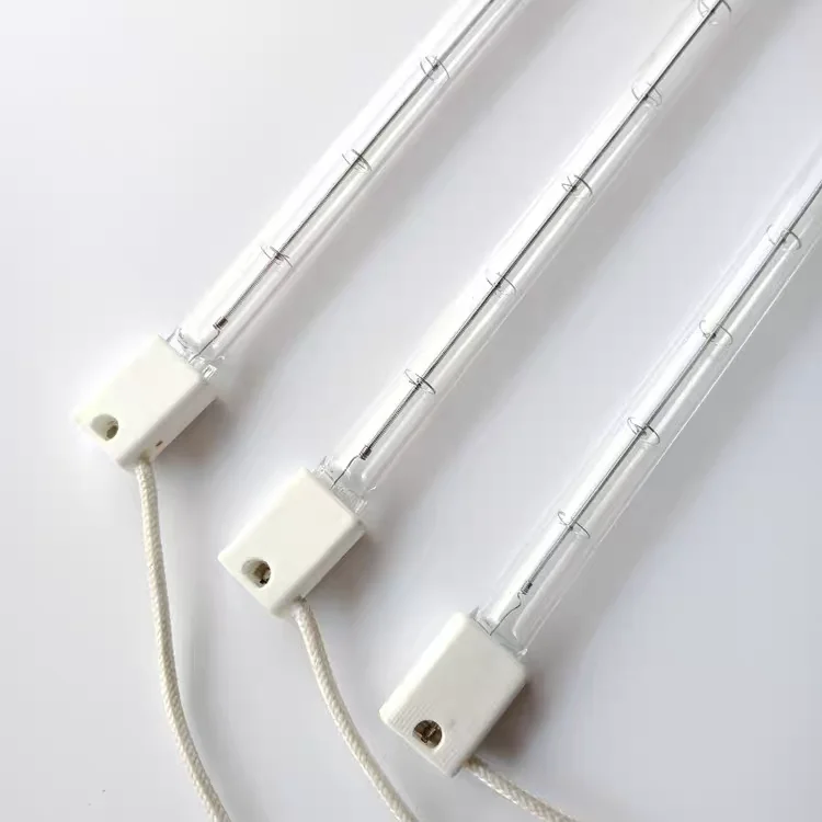 

HoneyFly 10pcs Customized White Half Plated IR Halogen Lamp 2500W 400V 365mm Infrared Heater Tube Lamp Drying PET Blowing