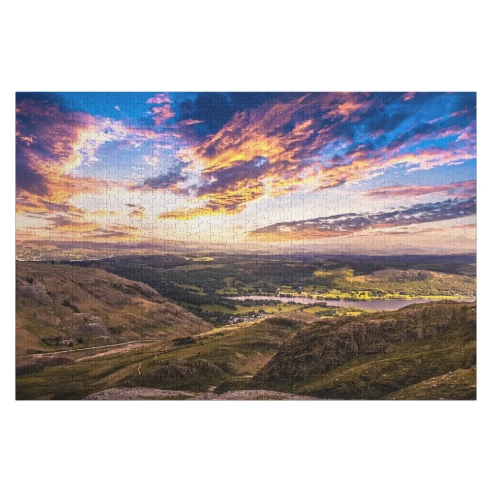 

Lake District Sunset Jigsaw Puzzle Custom Child Gift Personalized Wooden Name Wooden Decor Paintings Custom Wooden Gift Puzzle