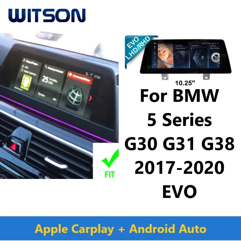 

WITSON Android 13 авто стерео для BMW 5 G30 G31 G38 2017-2020 EVO WiFi Carplay Navi GPS автомобильное радио аудио мультимедиа