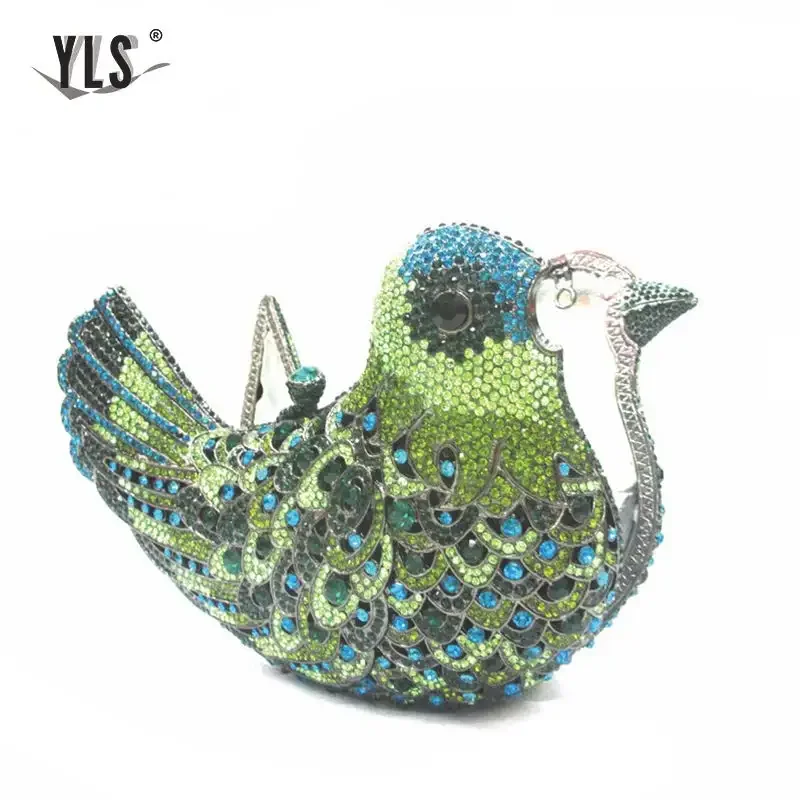 

Unique animal dinner bag fashionable crystal handbag women's stone diamond handbag