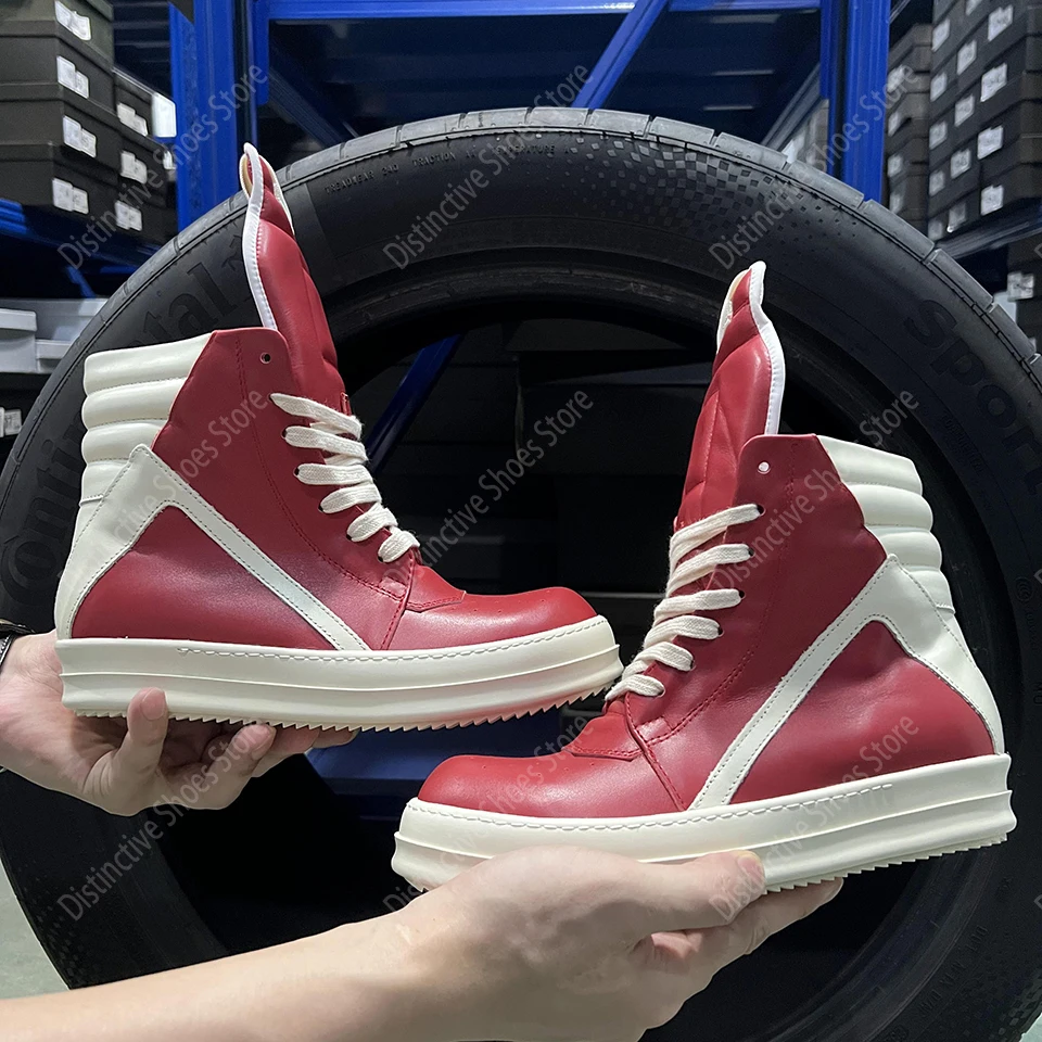 

Брендовая классическая большая красная кожаная обувь Geobasket, повседневная обувь, мужские ботильоны высокого качества, женские роскошные повседневные кроссовки RO