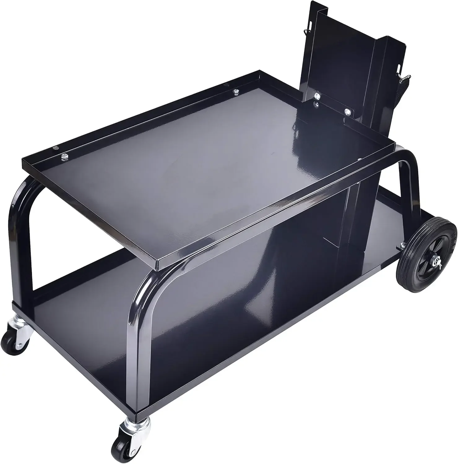 Universal MIG Welding Cart Rolling Welding Cart with Wheels for TIG MIG Welder 110Lbs Capacity Black