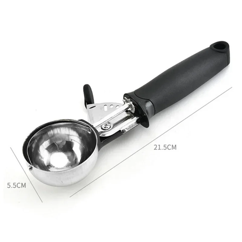 Ice Cream Scoop Stainless Steel Ice Cream Spoon Metal Icecream Cookie Scoop Melon Fruit Baller Ice Ball Maker Kitchen Tools