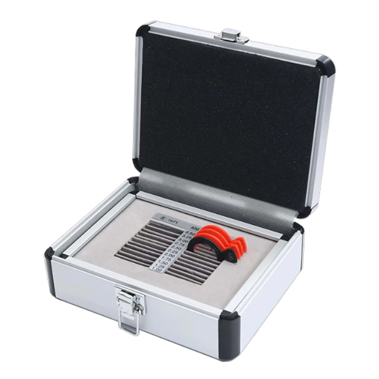 

Optometry Insert Storage Box, Trial Lens Aluminum Alloy Plastic Ring Metal Ring Trial Lens Organization Box