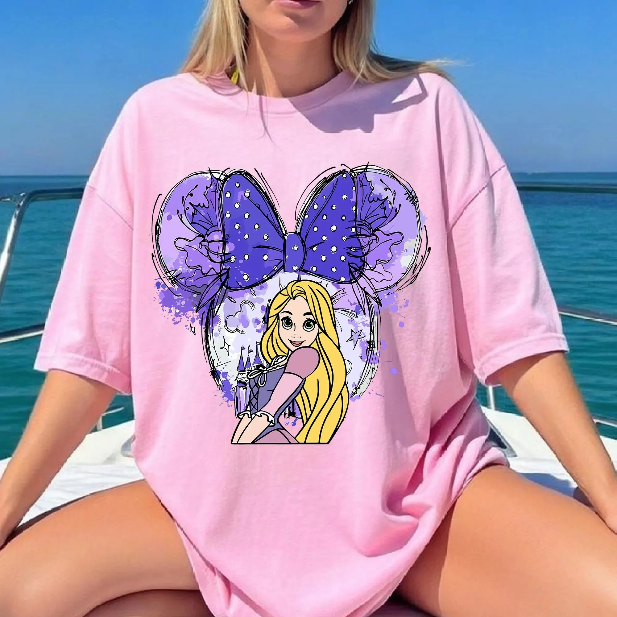 Retro Tangled Rapunzel PNG، Disneyland Princess Rapunzel Png، Lost Princess Png، Magic Kingdom Png، تنزيل رقمي فوري #3