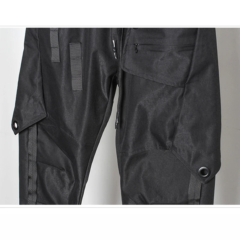 Hip Hop Cargo Pants 2022 Autumn Tactical Irregular Patchwork Joggers Trousers for Men Elastic Waist Fahsion Harem Pants
