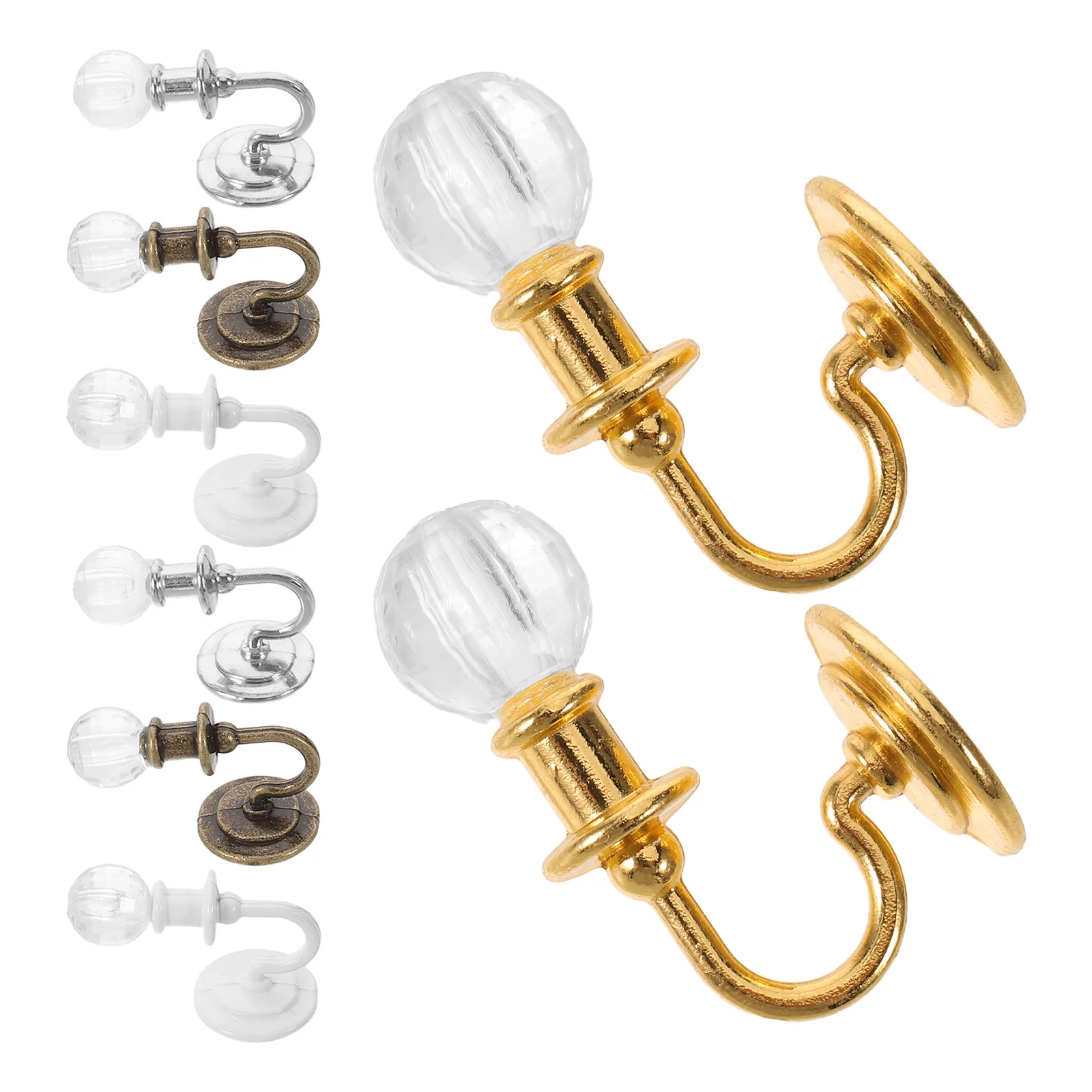 

8Pcs Dollhouse Wall Lamp Miniature Crystal Sconce Lights for Mini House Decor Realistic Metal Plastic Working Lamps Crafting