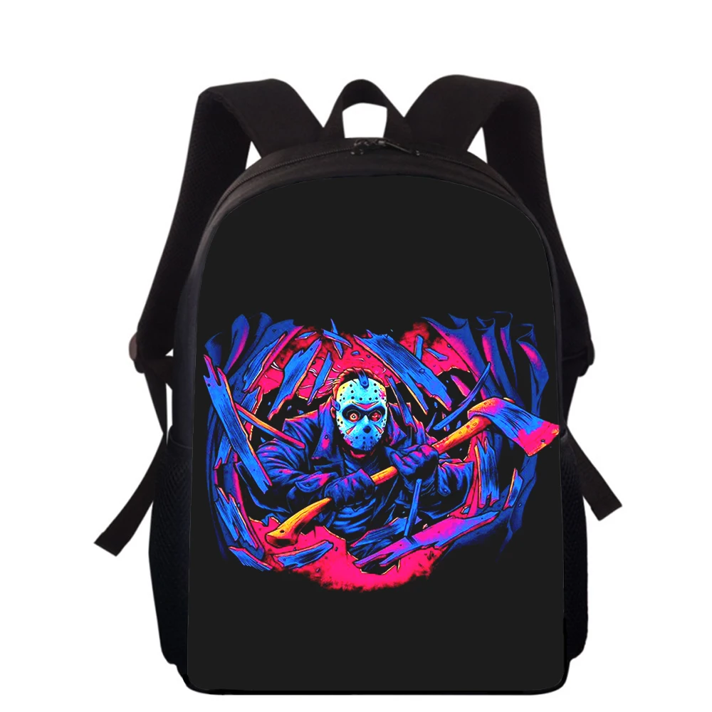 Jason Voorhees 16" 3D Print Kids Backpack Primary School Bags for Boys Girls Back Pack Students School Book Bags