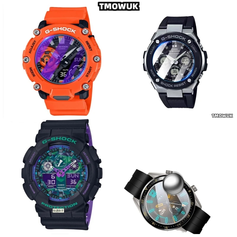 

For Casio GA100 6100 TR770 Pro-Trek EFR 303 GA-2200 GA-2100 GST-W300 Tempered Glass 9H HD Clear Anti-Shatter Screen Film Protect