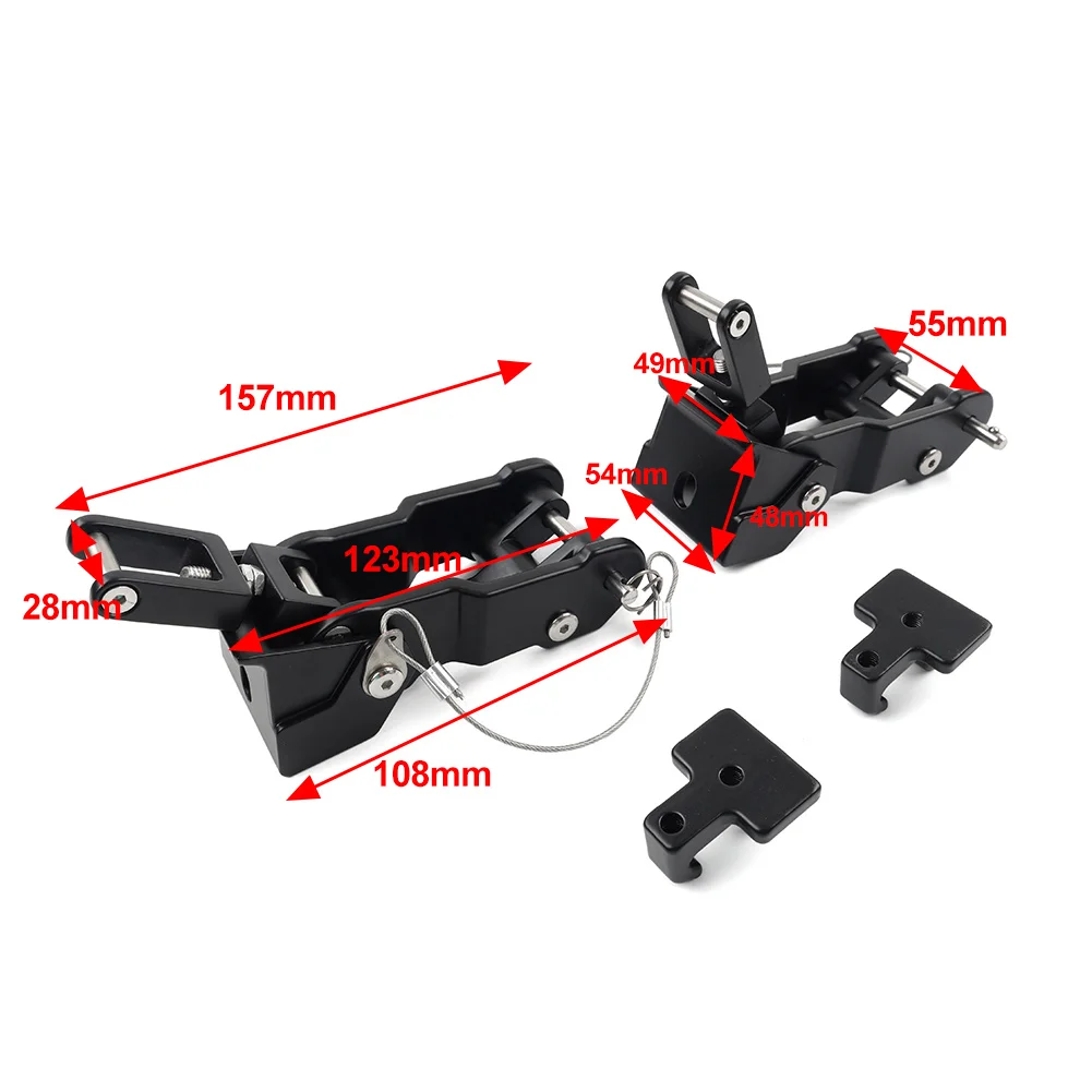 2PCS Black Car Engine Hood Lock Latch Catch Buckle Kits For Jeep Wrangler JK JKU JL