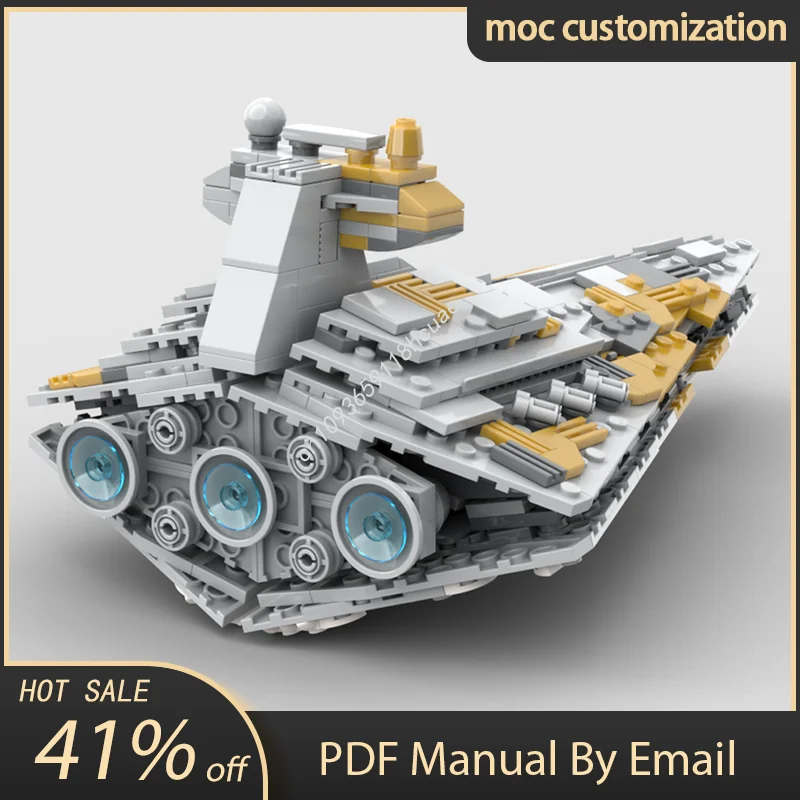 

536 шт. MOC Thrawn's Chimaera Midi Scale Star Battle Model Building Block Diy Творческая сборка Развивающие кирпичи Игрушки Подарок ребенку