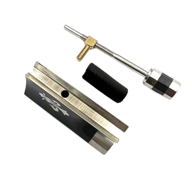 

4/4 смычок для скрипки, инкрустация лягушным глазом, черное дерево, лягушка Fleur de lys, инкрустация, детали и аксессуары для смычка для скрипки