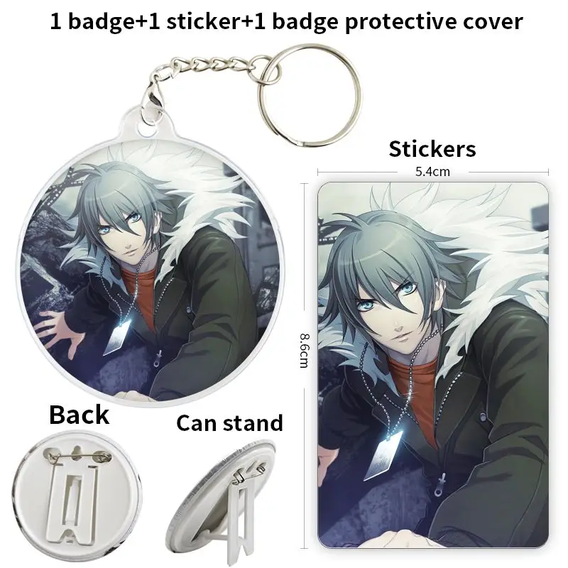 Togainu no Chi Anime Character Game Soft Button Badge Brooch anchor Peripherals Pin Lapel 75mm School bag Clothes Hat Pupil