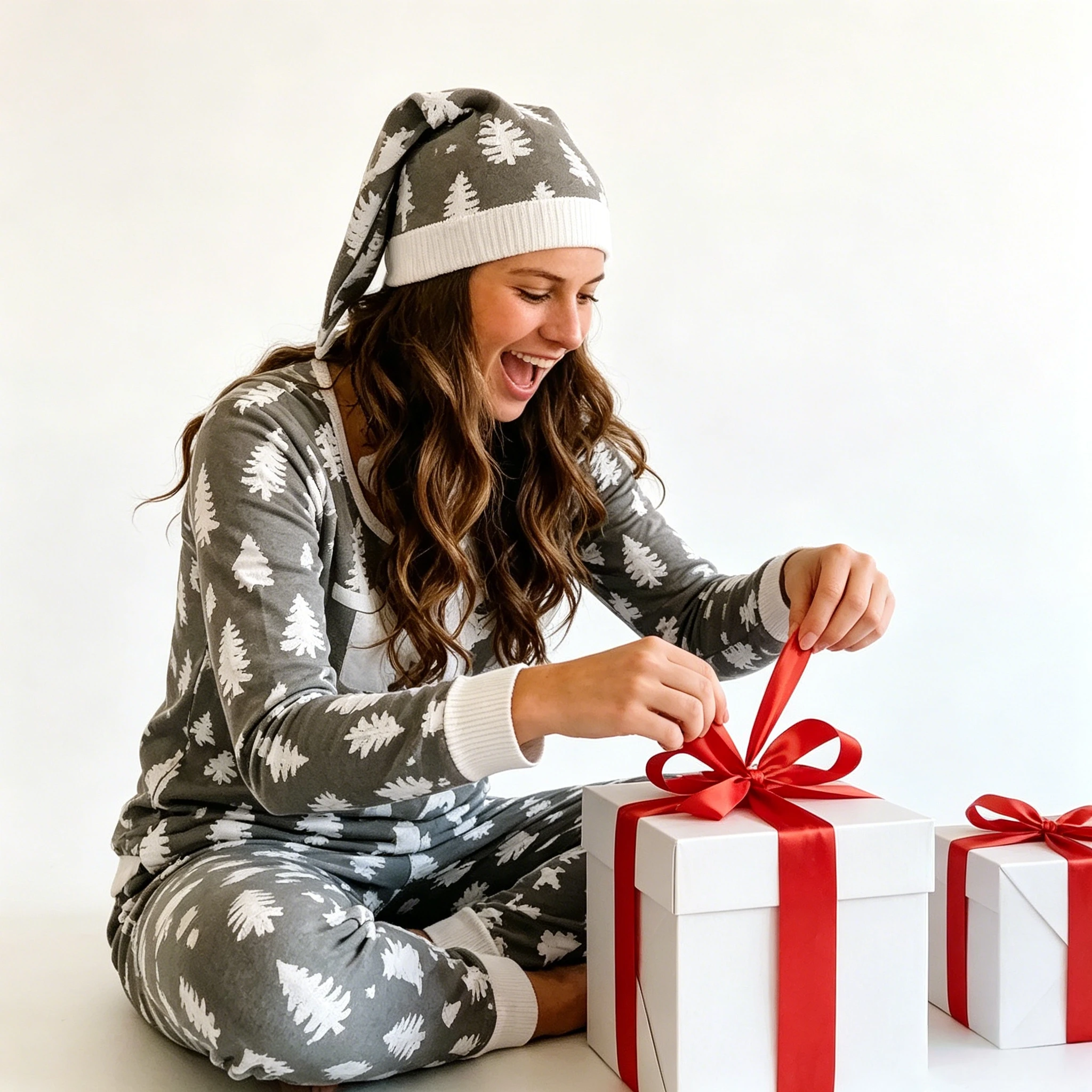 Merry Xmas Matching Pajamas Set Men Short Sleeve T-Shirt+Trousers Christmas Tree Print 2 Pcs Suit Women Baby Romper Family Look view 6