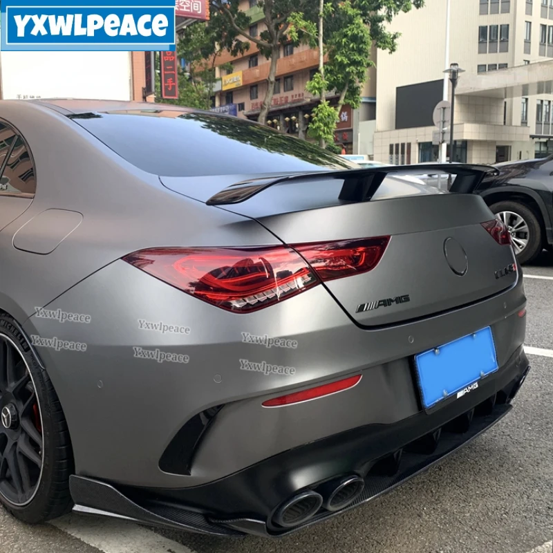 for Mercedes Benz C118 CLA Class Spoiler 2019 2020 2021 CLA180 CLA200 CLA250 CLA220 CLA35 45 ABS Rear Trunk Spoiler Wing