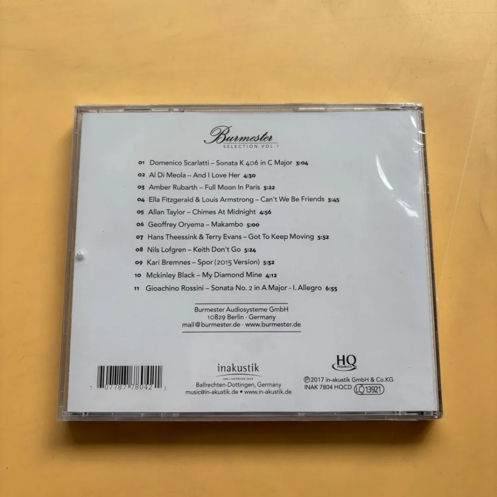 Burmester Selection Vol.1 HQCD Audiophile Test Disc Hi-End Reference Recording Novo Lacrado Em Estoque