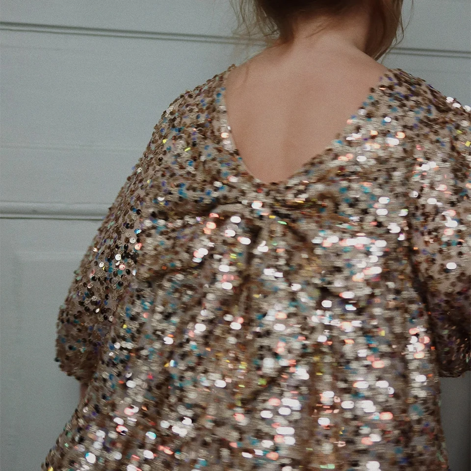 جديد 2025 KS فتاة التطريز الترتر فستان طفل جميلة مشرقة جاكيتات الفتيات فساتين الأميرة طفل الأطفال حفلة كرنفال Vestidos #6