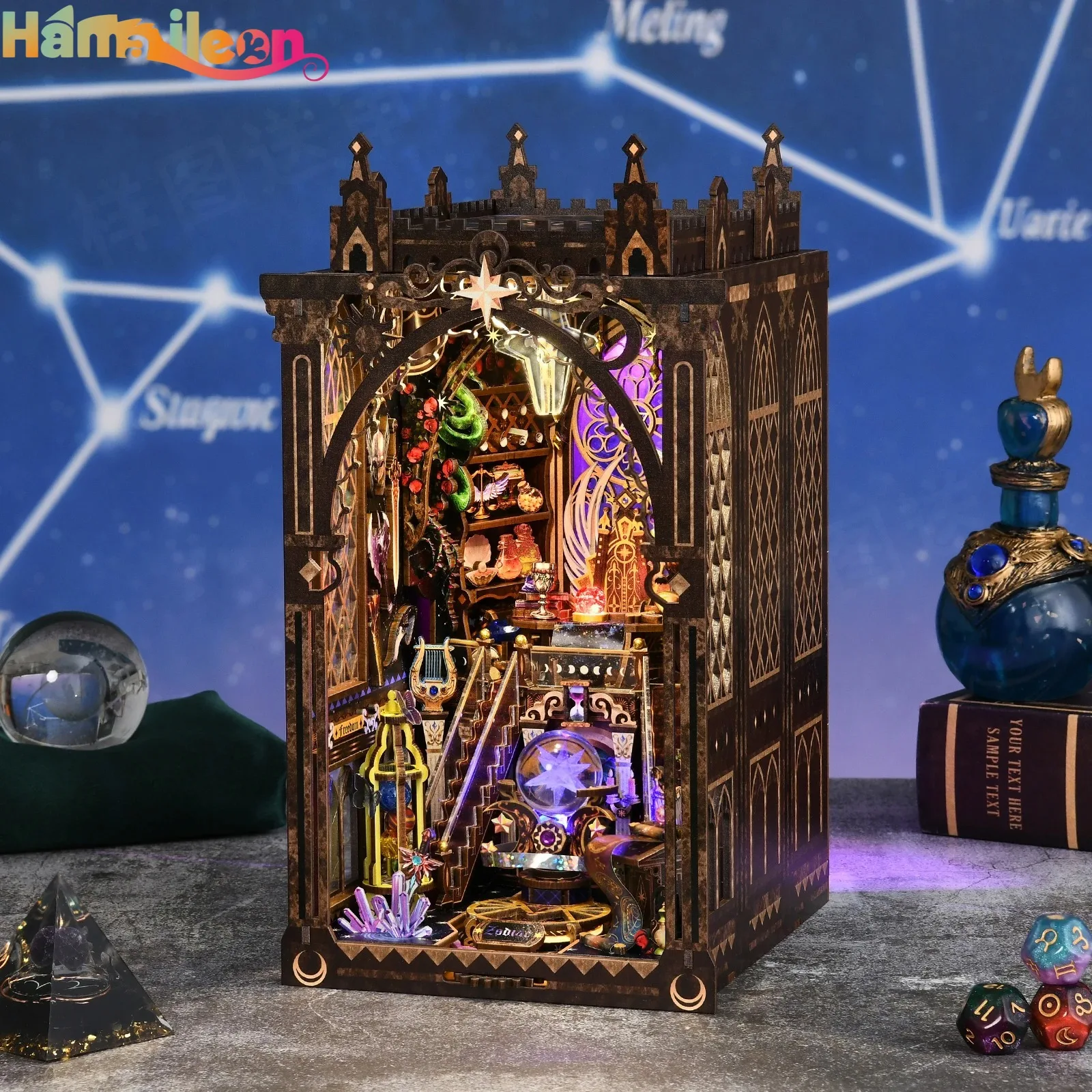 

Hamaileon DIY Miniature Puzzle Kit,Tiny/Mini House Making with Furniture for Adults,Furniture,Halloween/Christmas Decorations