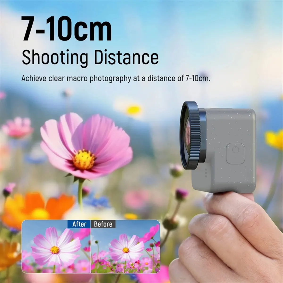 

2X Magnification Lens 7-10cm Distance for 13 12 11 10 9 Action Camera, Not Waterproof [To&On-e]