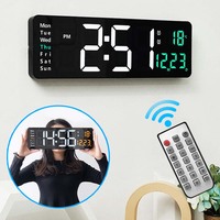 Digital Clocks 16 Inch Large Screen Function Display Simple Living Room Wall Clock LED Wall Clock Watch Decoration For Home