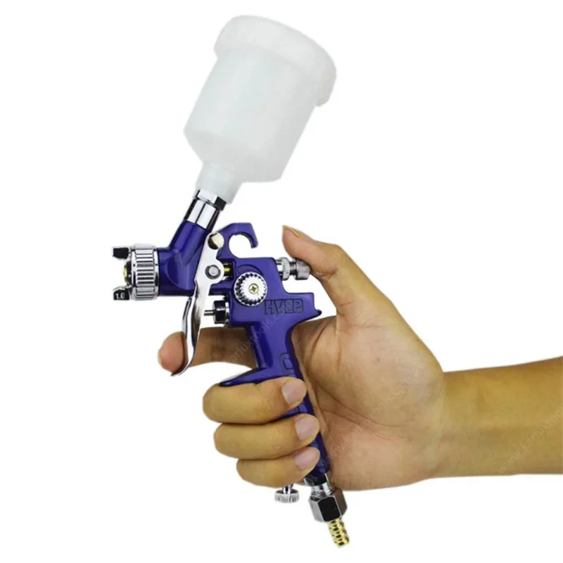 Mini Pneumatic Spray Gun Car Paint Gun Wall Painting Tools Gravity Feed HVLP 0.8mm/1mm Nozzle Airbrush Water Based Paint Sprayer