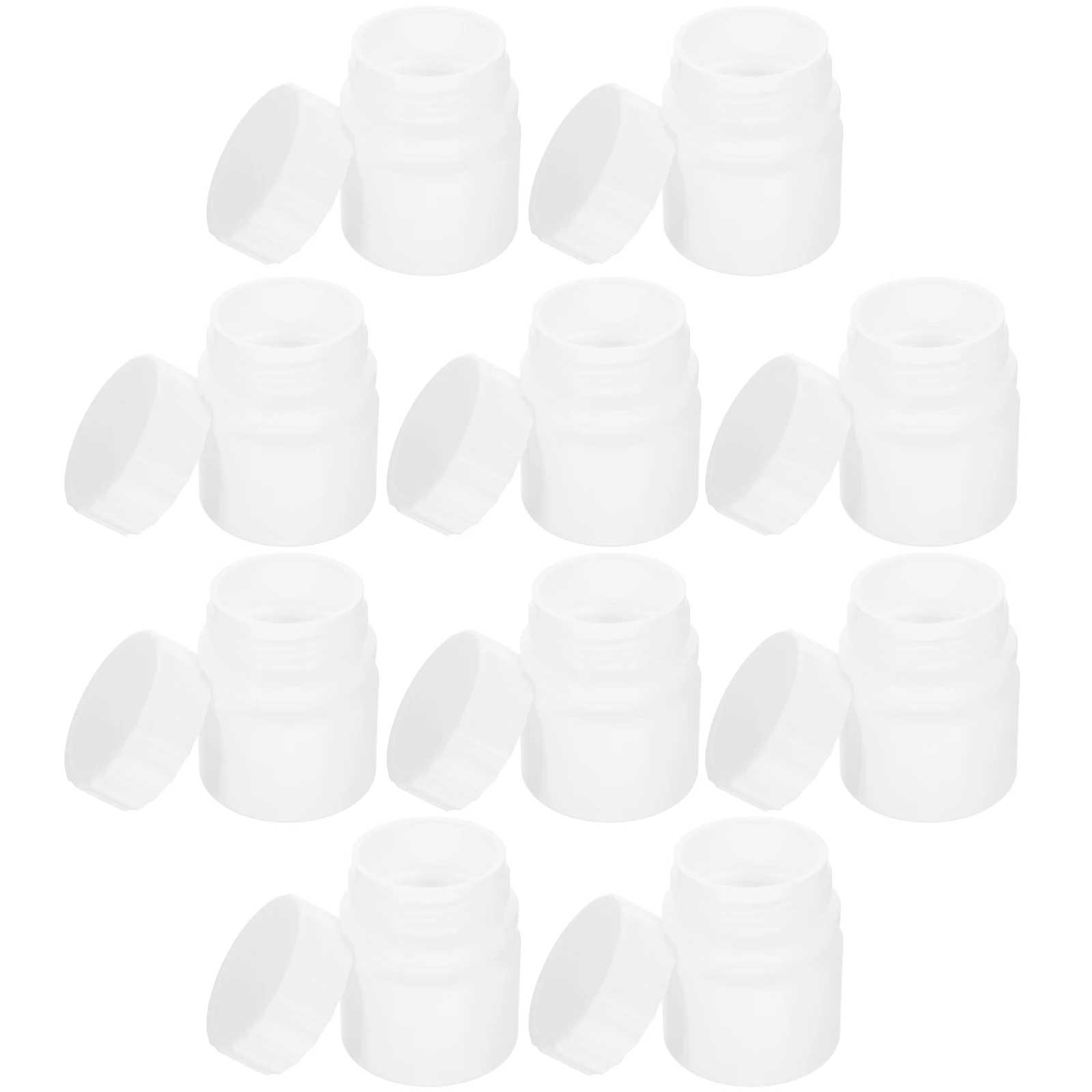 

12Pcs Hdpe Solid Mini Bottles Medicine Storage Refillable Screw Cap Leakproof Travel Organizer Small Capsules Container