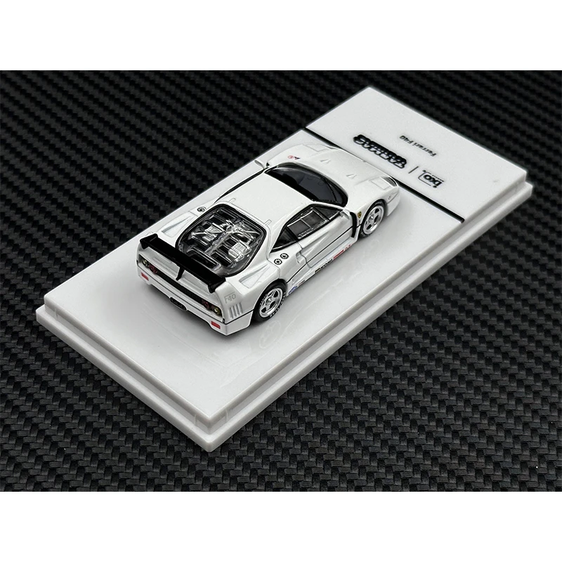 TW In Stock 1:64 F40 Lightweight White Diecast Car Model Collection Miniature Toy Tarmac Works