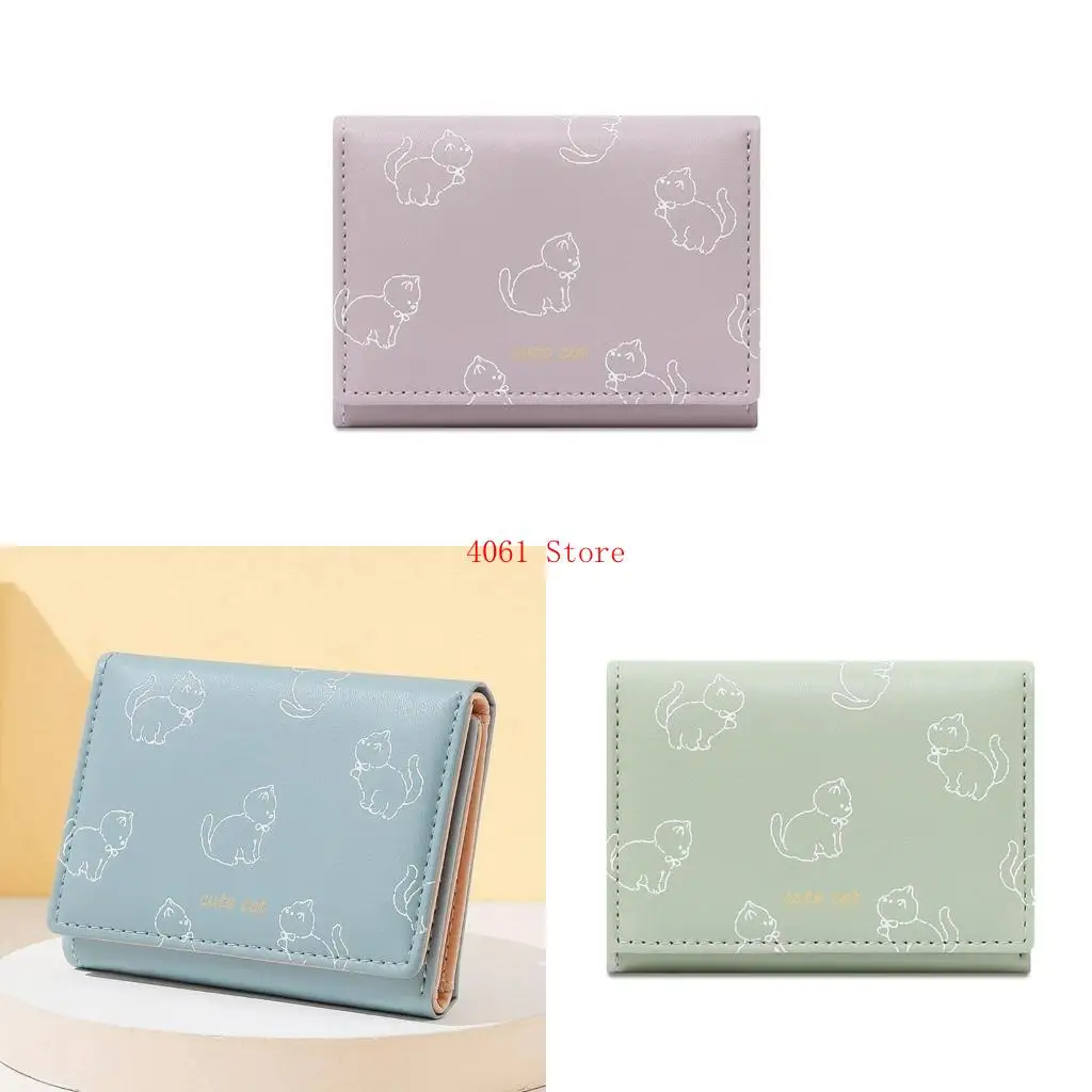 

Practical Women's Black Wallet With Cats Designs And Multiple Purse Card Holder